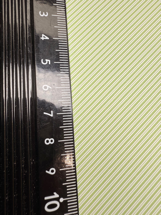 FABRIC Christmas contrast green diagonal stripes