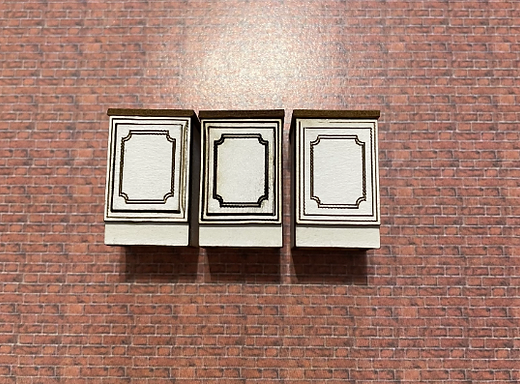 HOMEMAKING. FANCY PANEL CUPBOARD UNITS. (3 individual in a pack )1/48th scale kit
