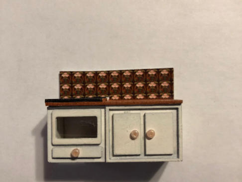 HOME MAKING. COOKER HOB & CUPBOARD UNIT. 1/48th scale.