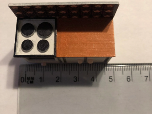 HOME MAKING. COOKER HOB & CUPBOARD UNIT. 1/48th scale.