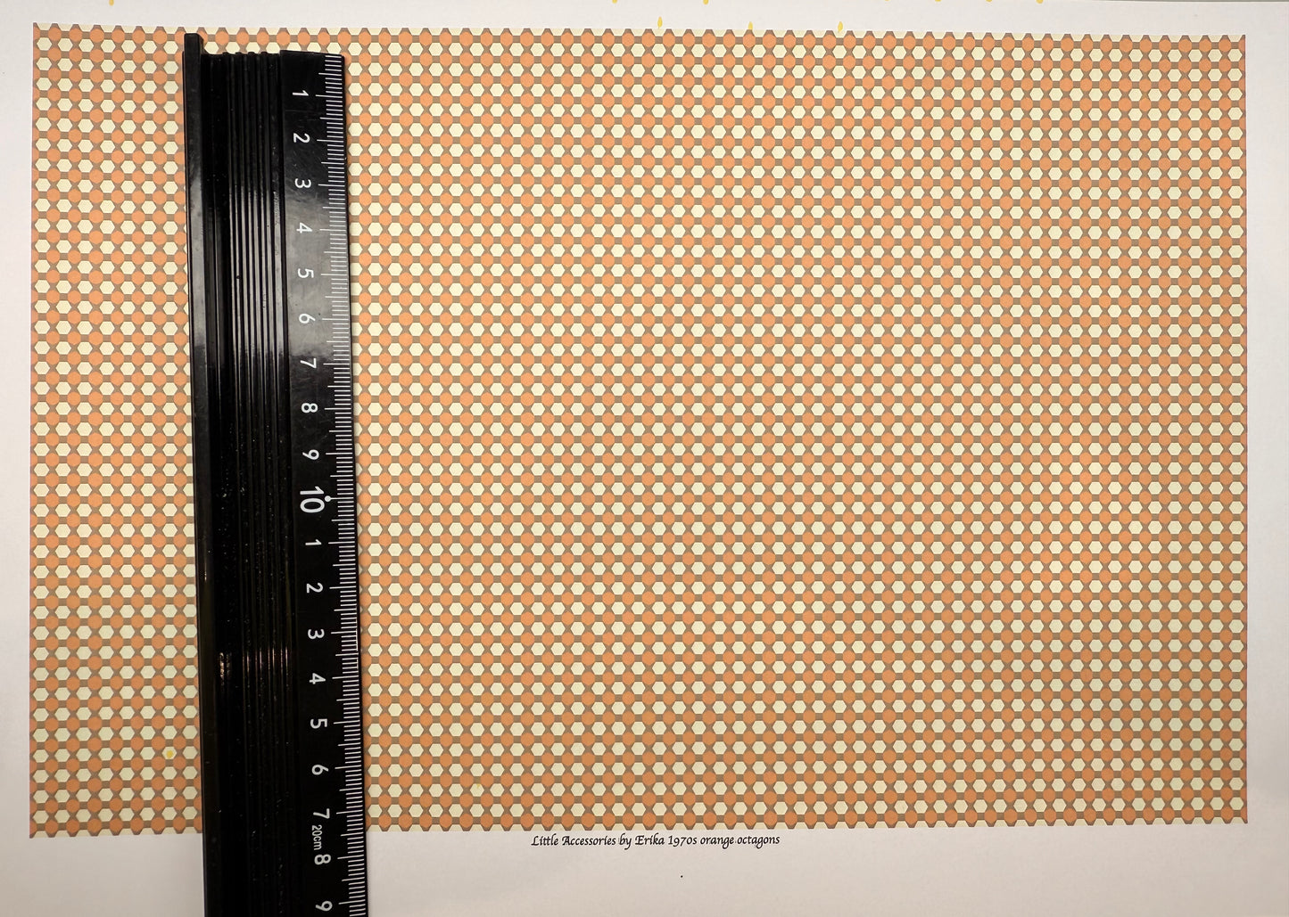 Wallpaper 1970s Orange Octagons