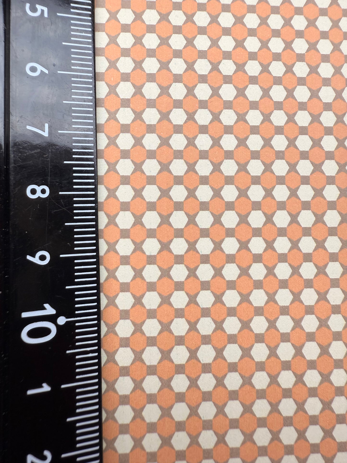 Wallpaper 1970s Orange Octagons
