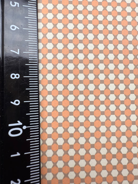 Wallpaper 1970s Orange Octagons