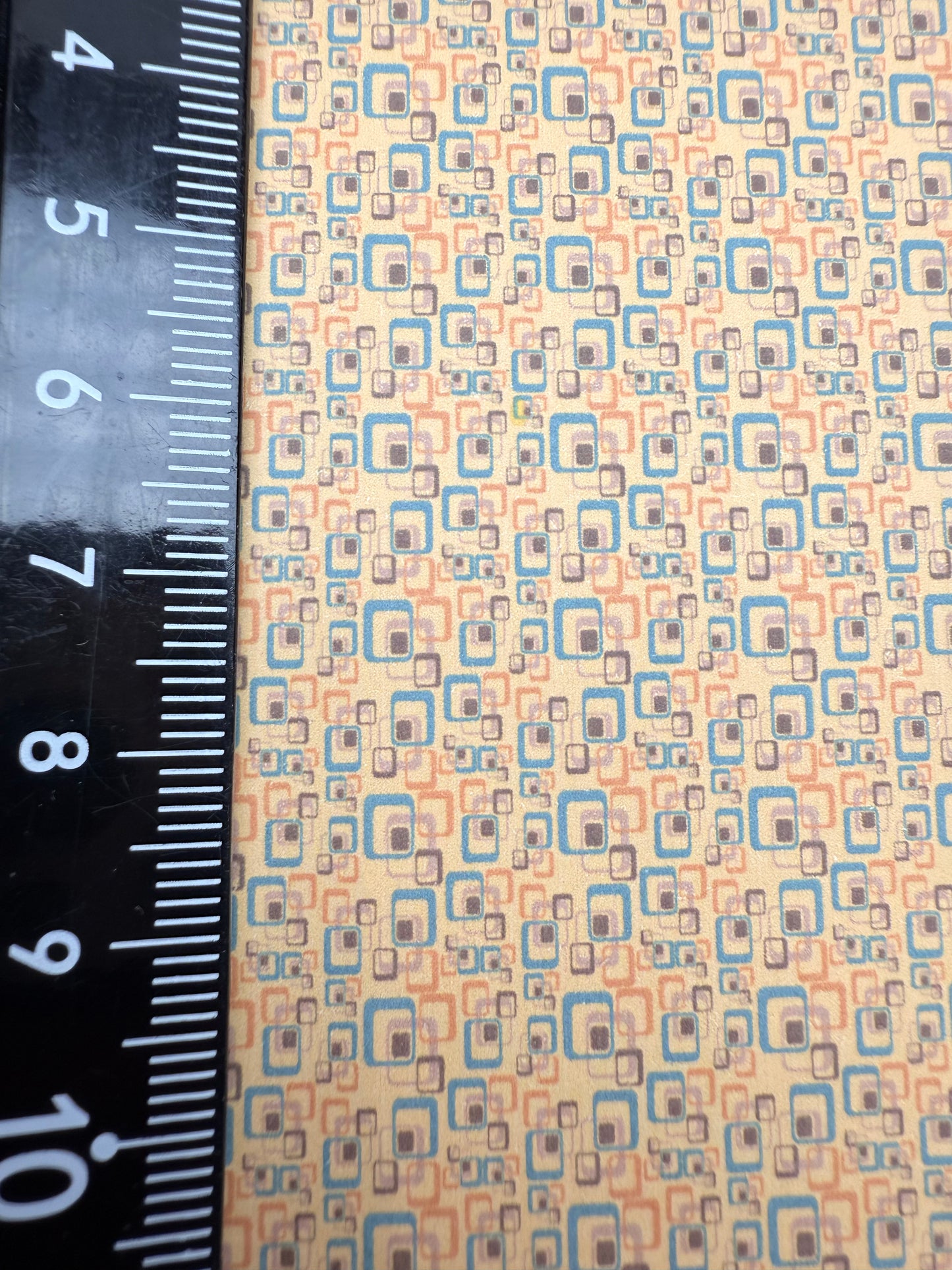 Wallpaper retro 1970s Orange Squares