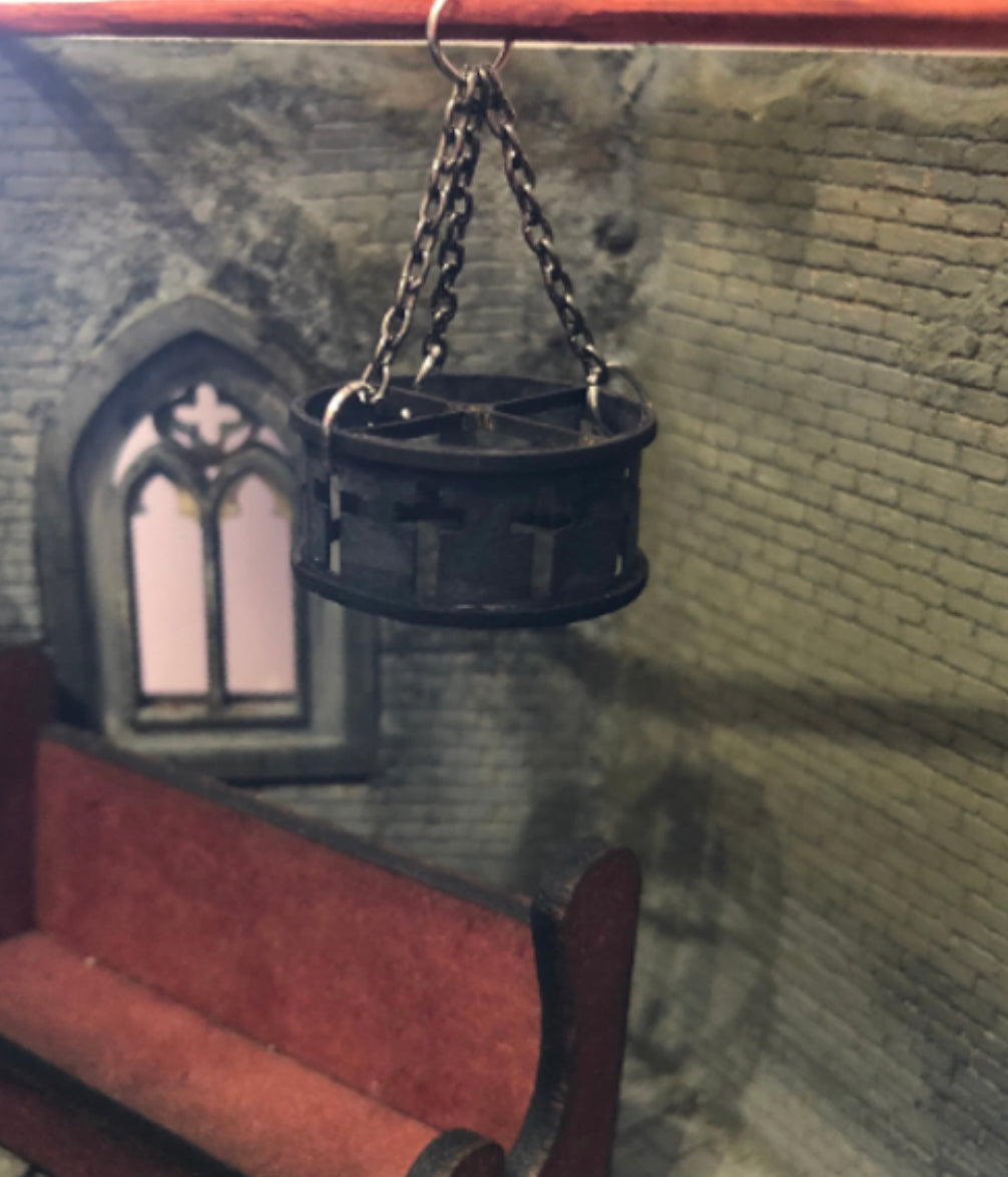 Gothic collection. CROSSES (round)CHANDELIER. 1/48th scale