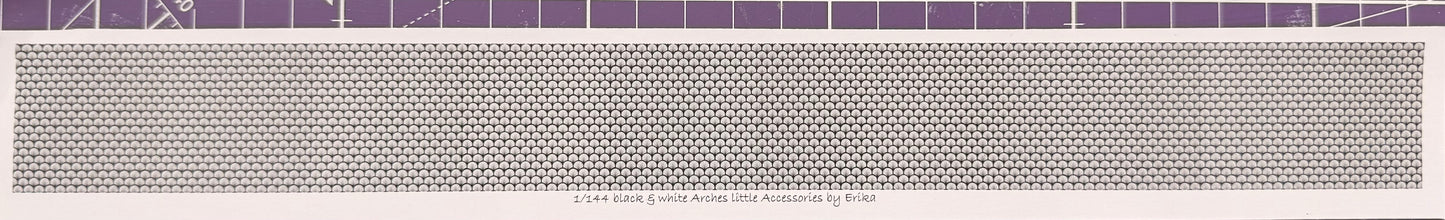 1/144 scale wallpaper art deco black & white arches