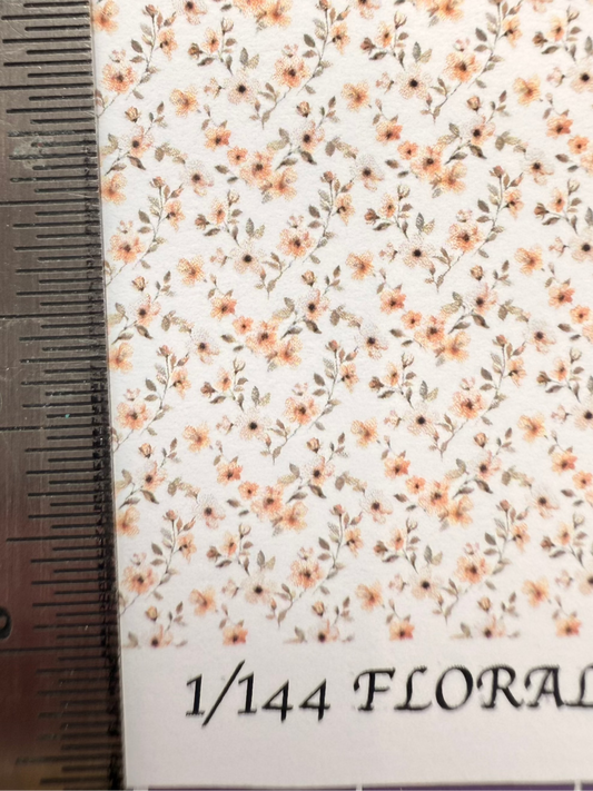 1/144 scale Floral peach wallpaper