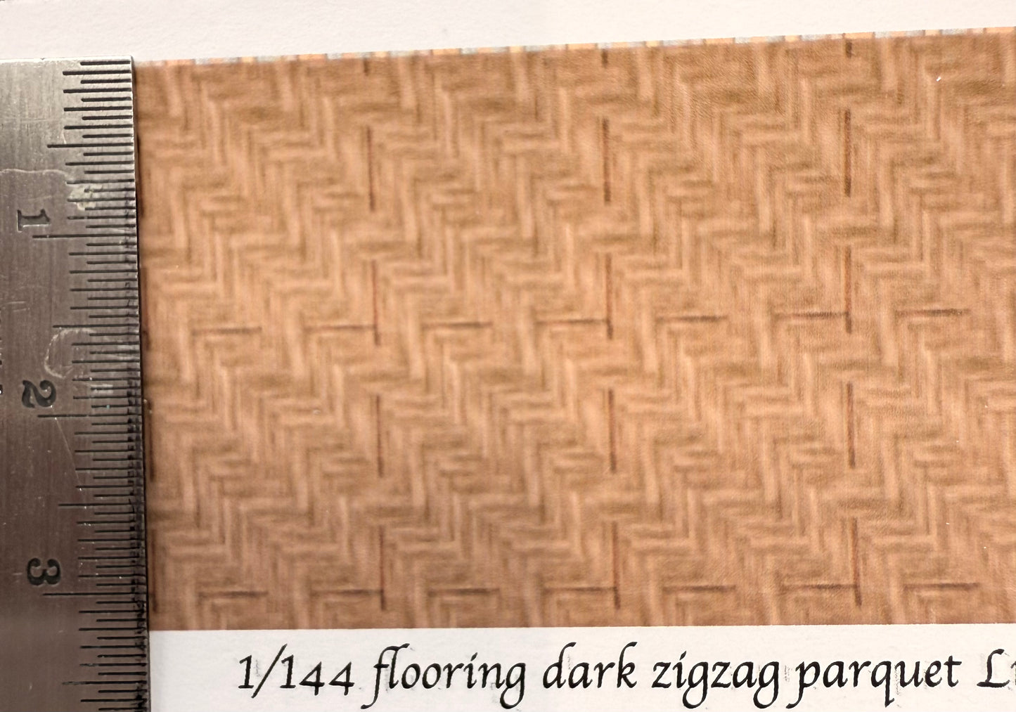 1/144 scale wallpaper, flooring dark zigzag parquet