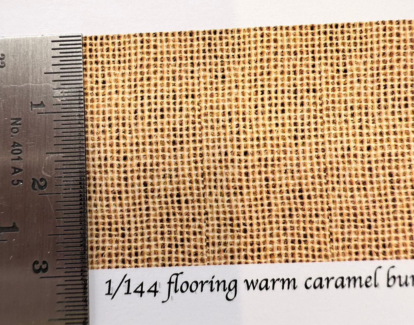 1/144 scale flooring warm caramel burlap