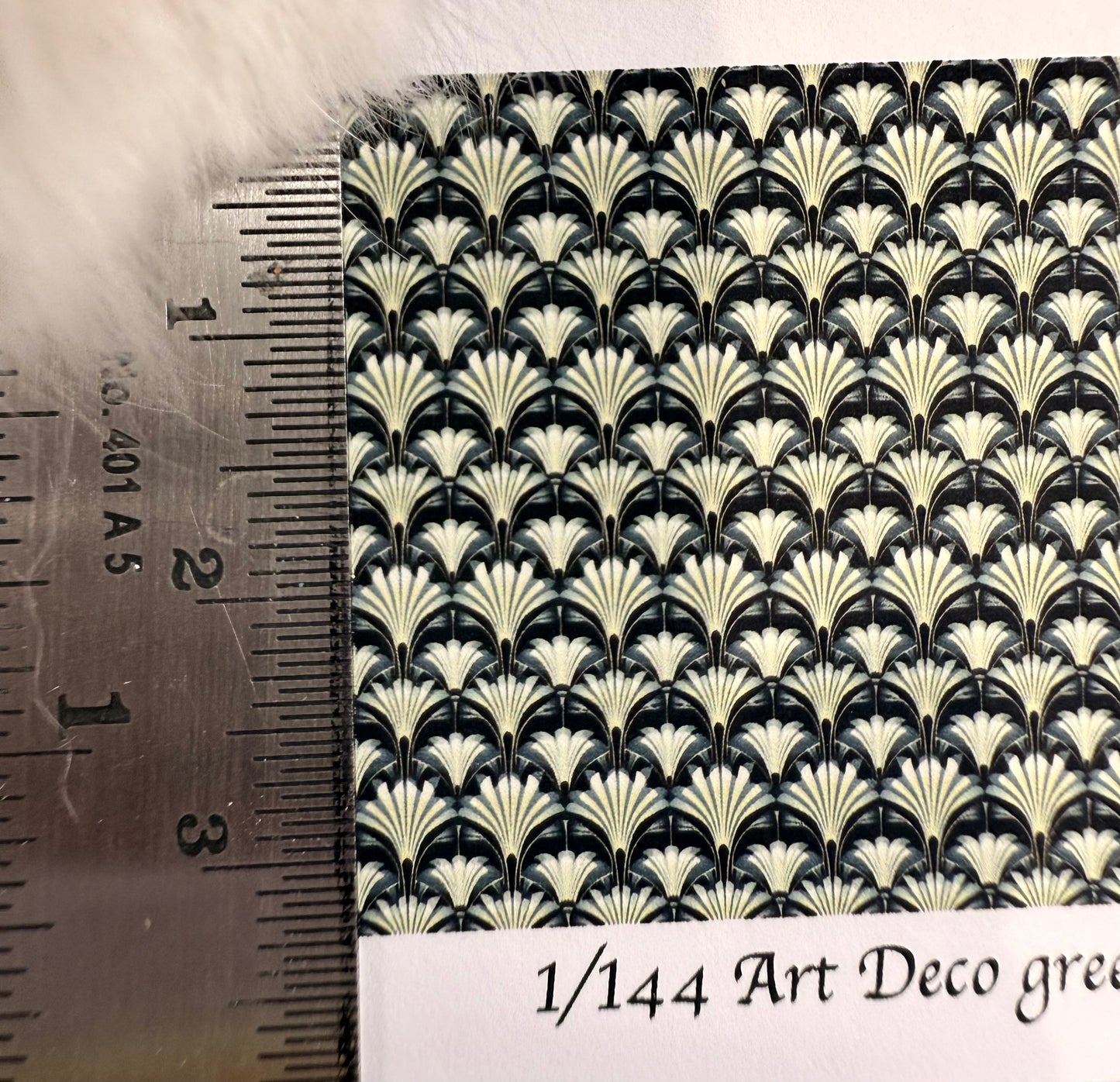 1/144 scale wallpaper art deco green fans
