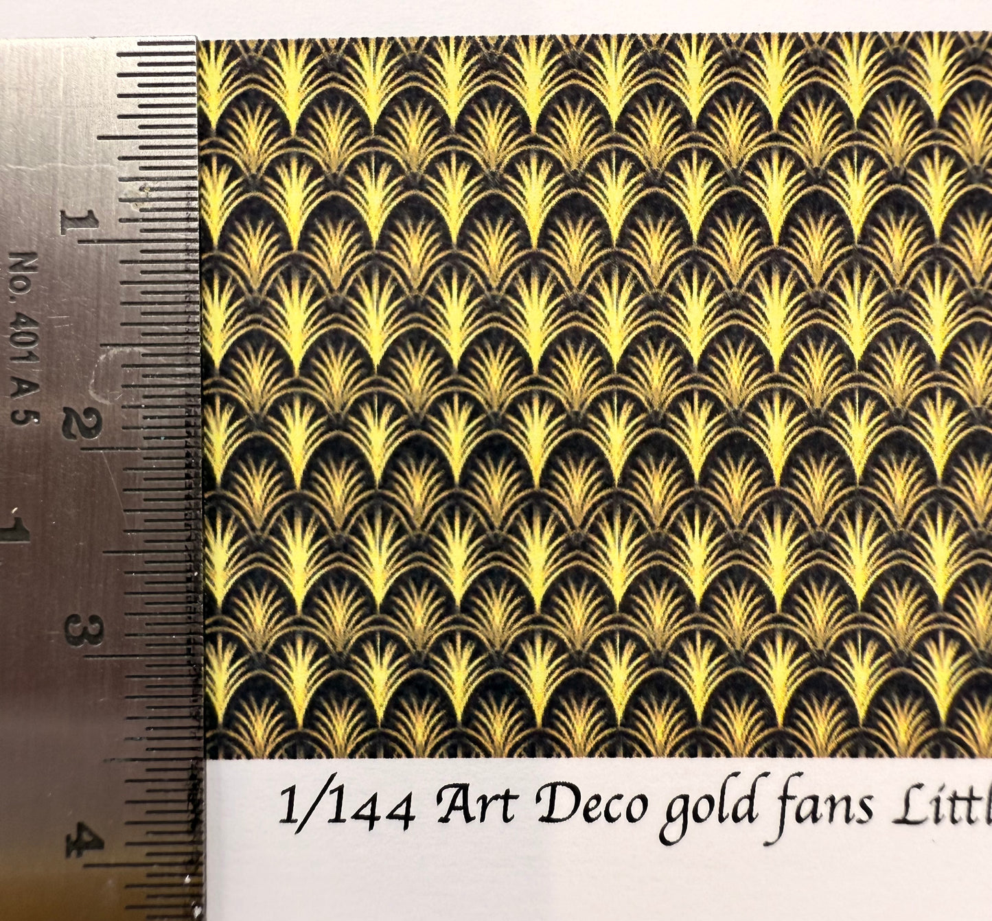 1/144 scale wallpaper art deco gold fans
