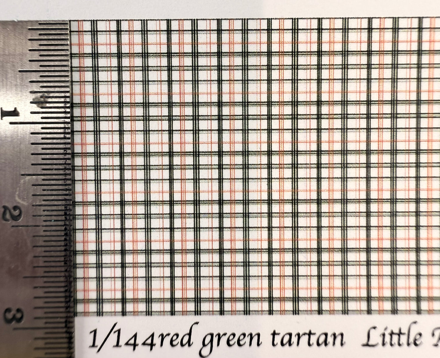 1/144 scale wallpaper red green tartan