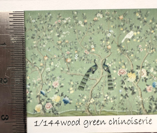 1/144 scale wallpaper green chinoiserie