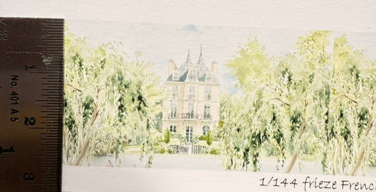 1/144 scale wallpaper frieze French pink Chateau