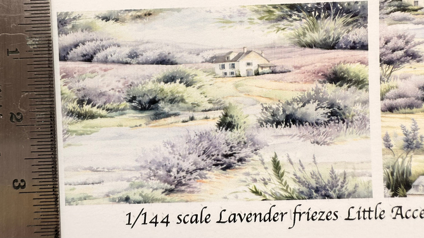 1/144 scale wallpaper. Lavender room friezes