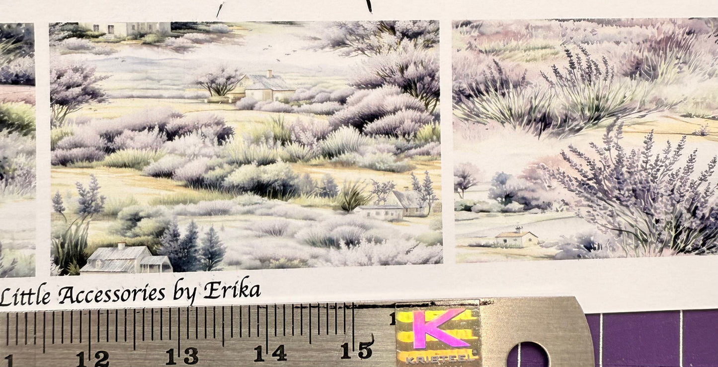1/144 scale wallpaper. Lavender room friezes