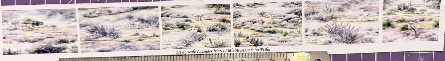 1/144 scale wallpaper. Lavender room friezes
