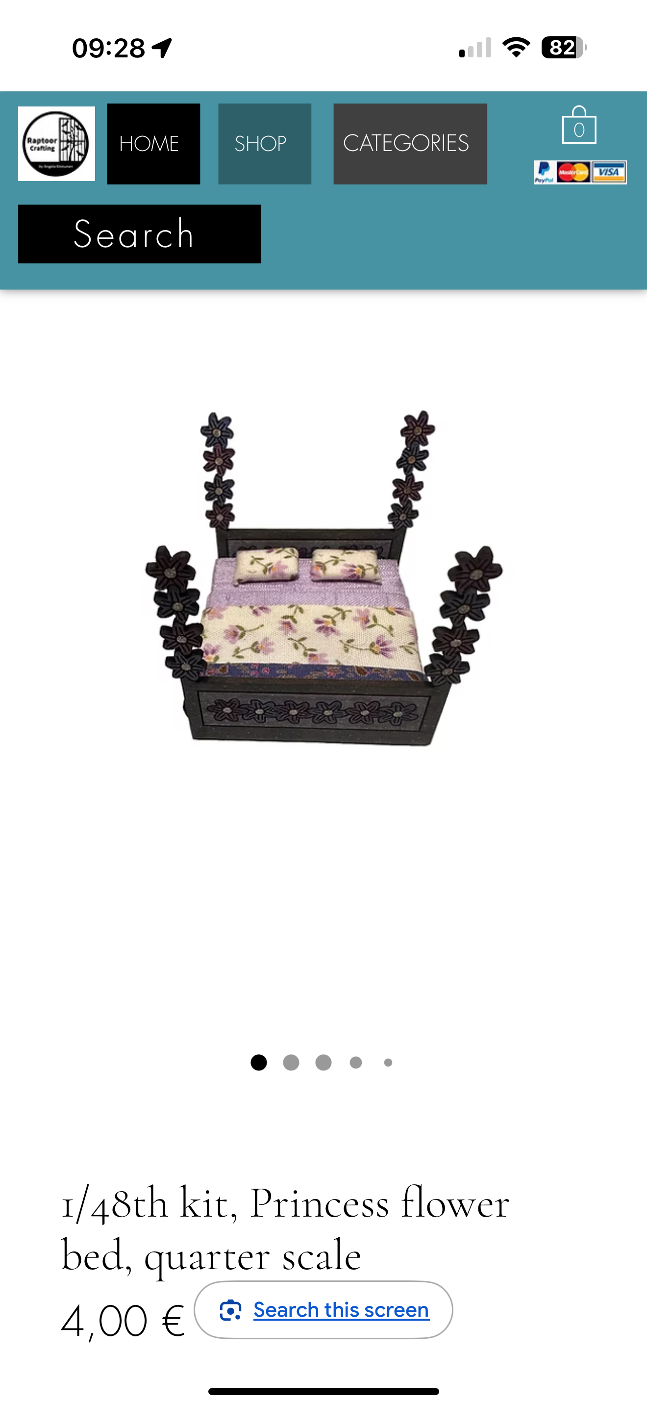 Princess collection. Bed. 1/48th scale KIT