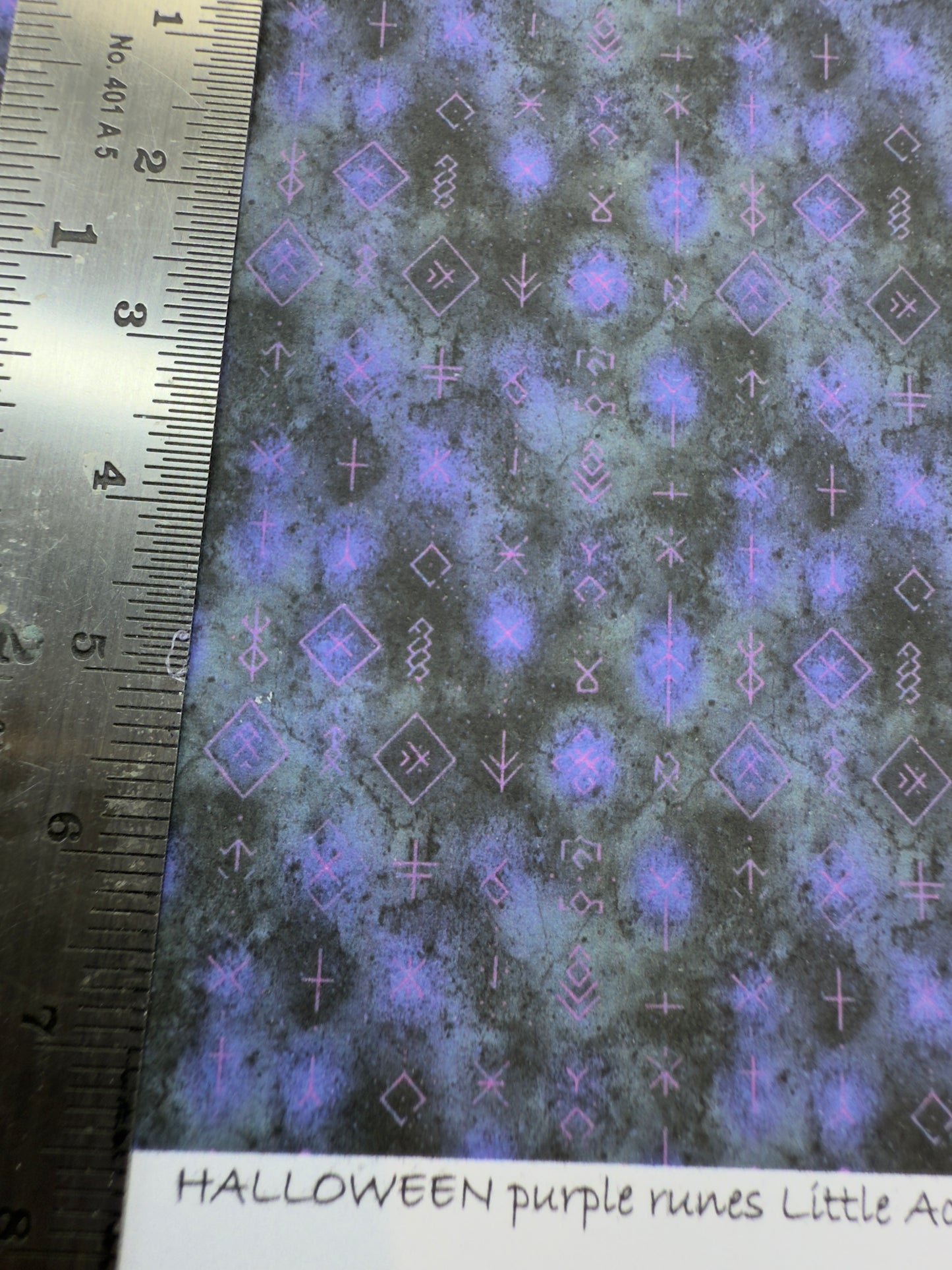 FABRIC  halloween runes purple