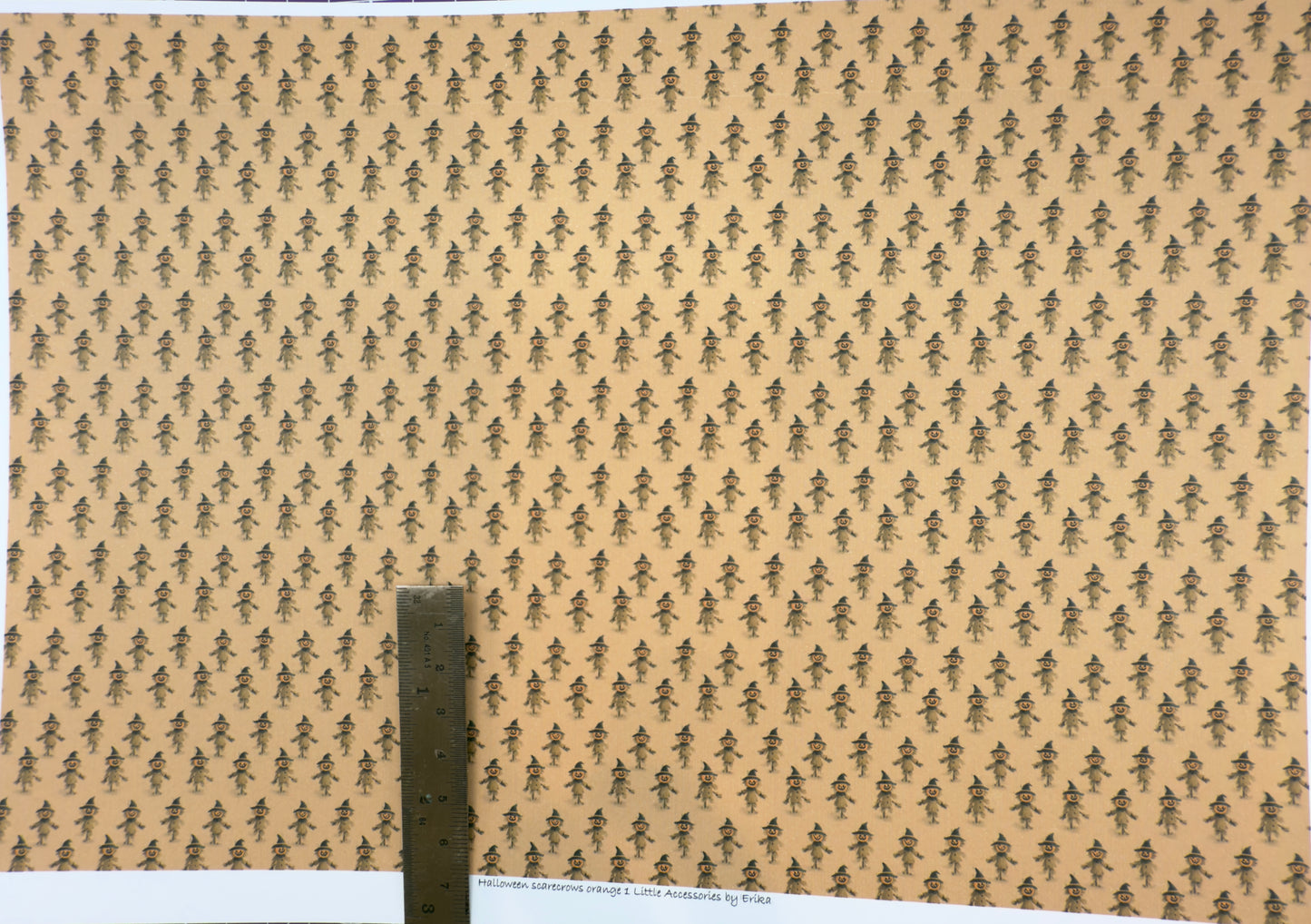 FABRIC Halloween Scarecrows orange