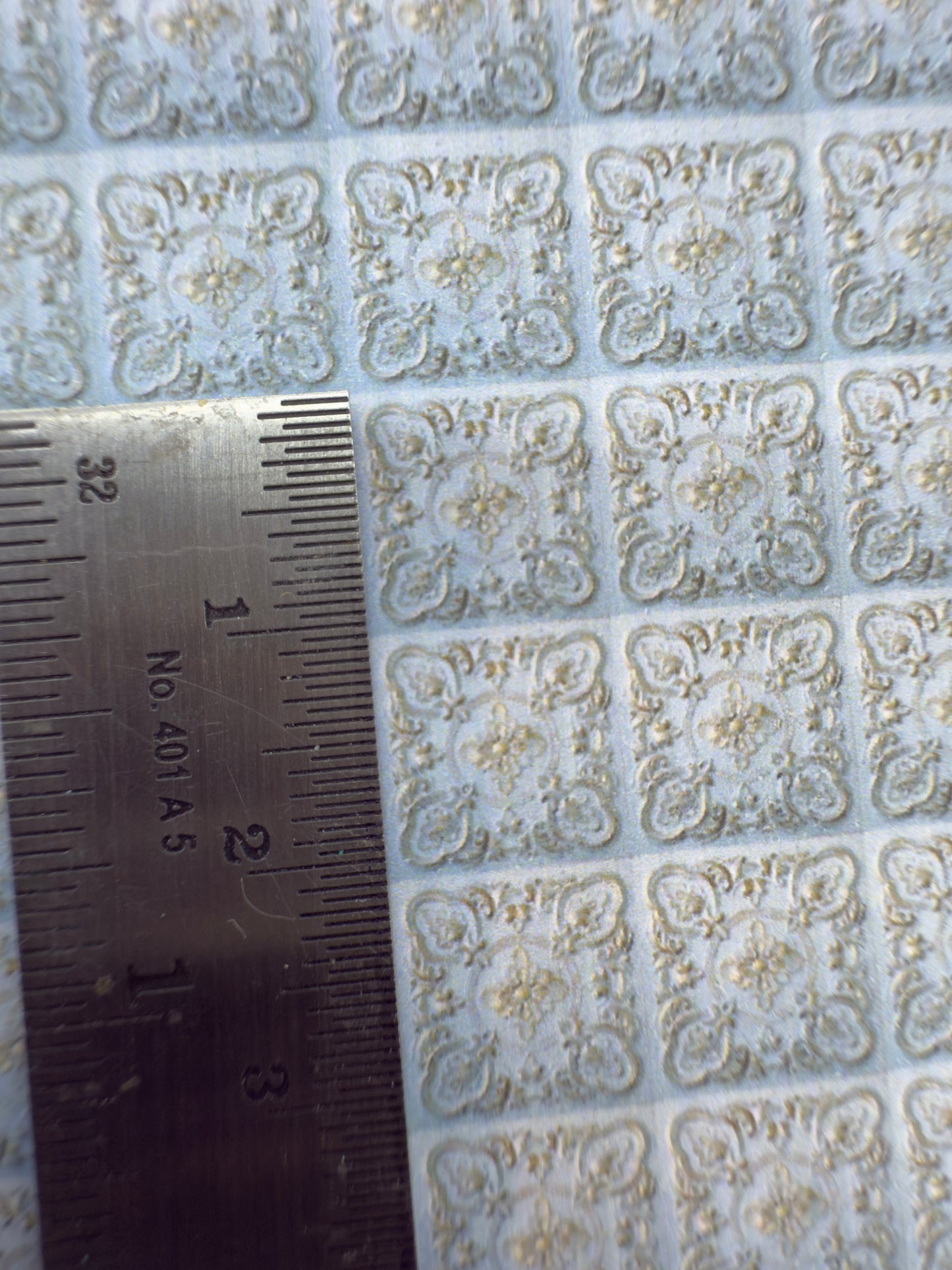 FABRIC grey squares dusted with gold