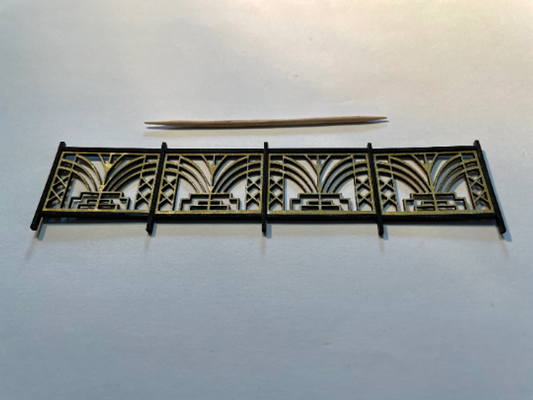 ART DECO fence/bannister panel 1/48th scale KIT