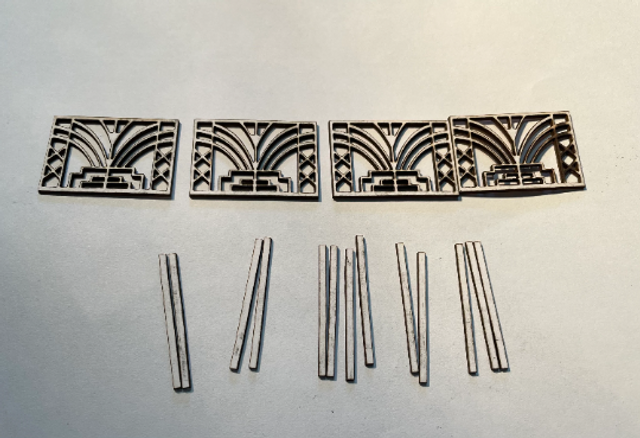 ART DECO collection. fence/bannister panel 1/48th scale KIT