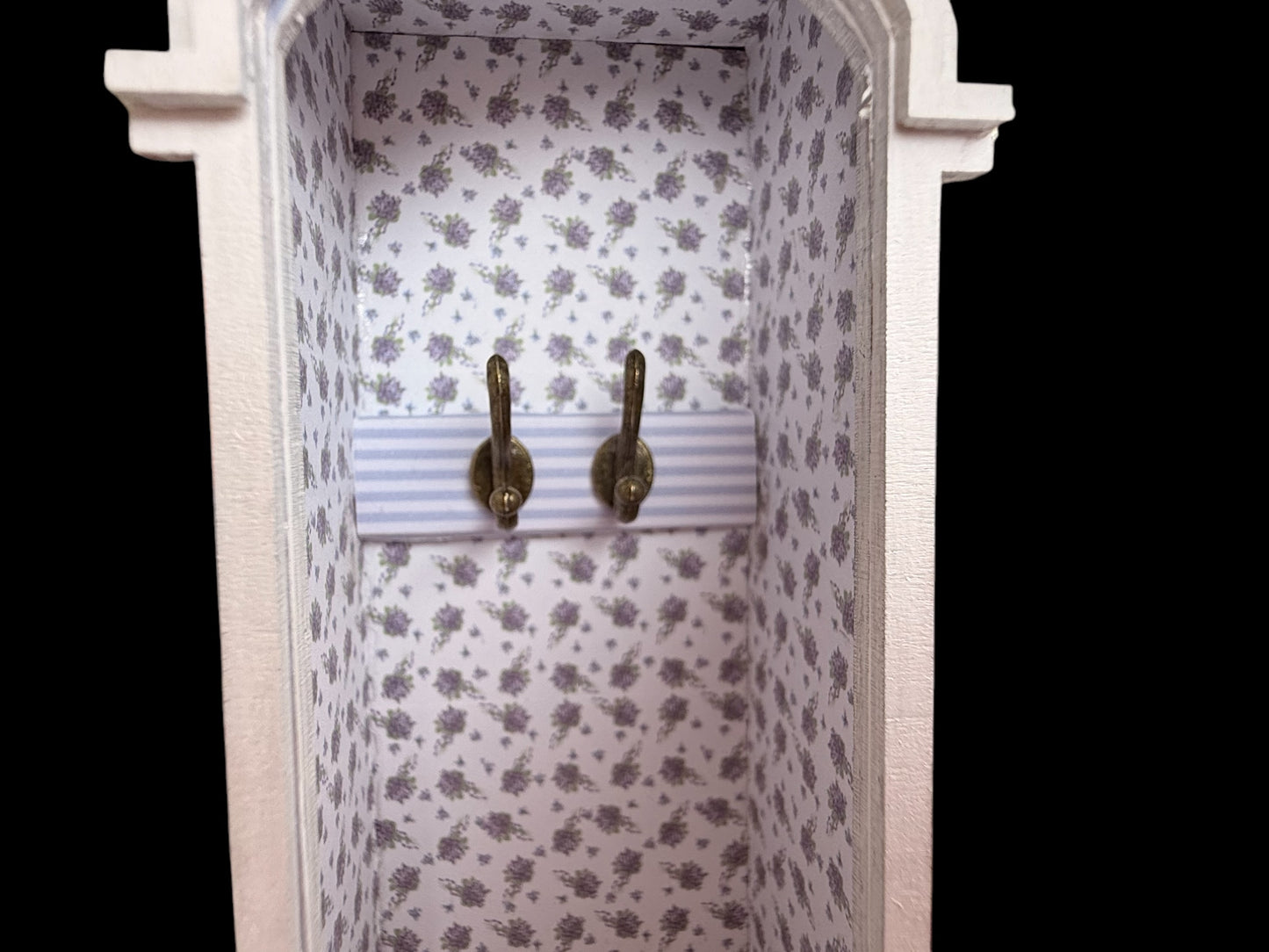 Coat cupboard, ready made & decorated. 1/12th scale OOAK