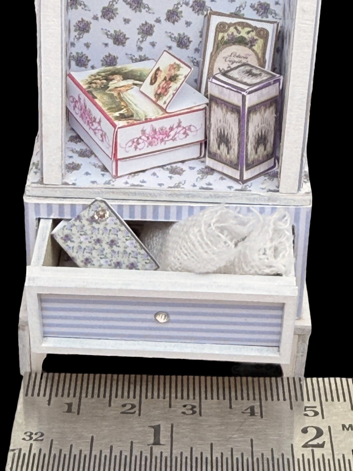 Coat cupboard, ready made & decorated. 1/12th scale OOAK