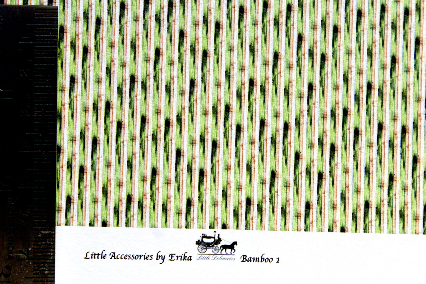 Wallpaper, bamboo, 1/48th scale