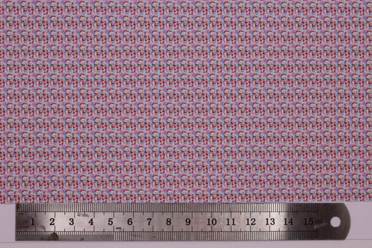 FABRIC CHRISTMAS Pink snowmen. 1/48th scale