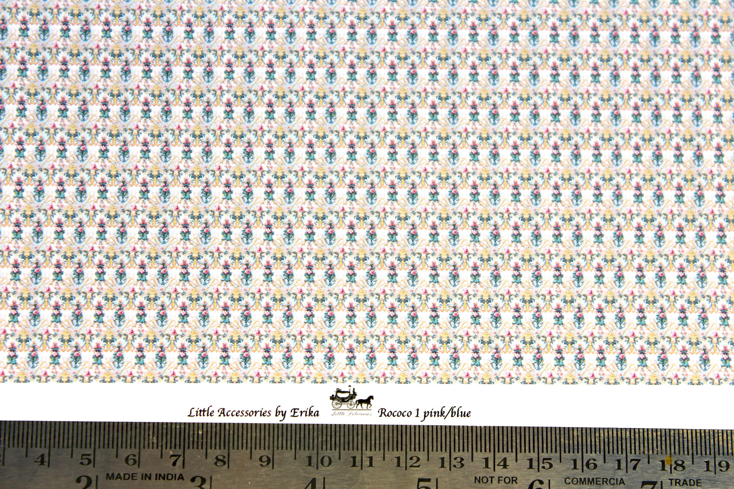 Wallpaper, Rococo pink blue 1 1/48th