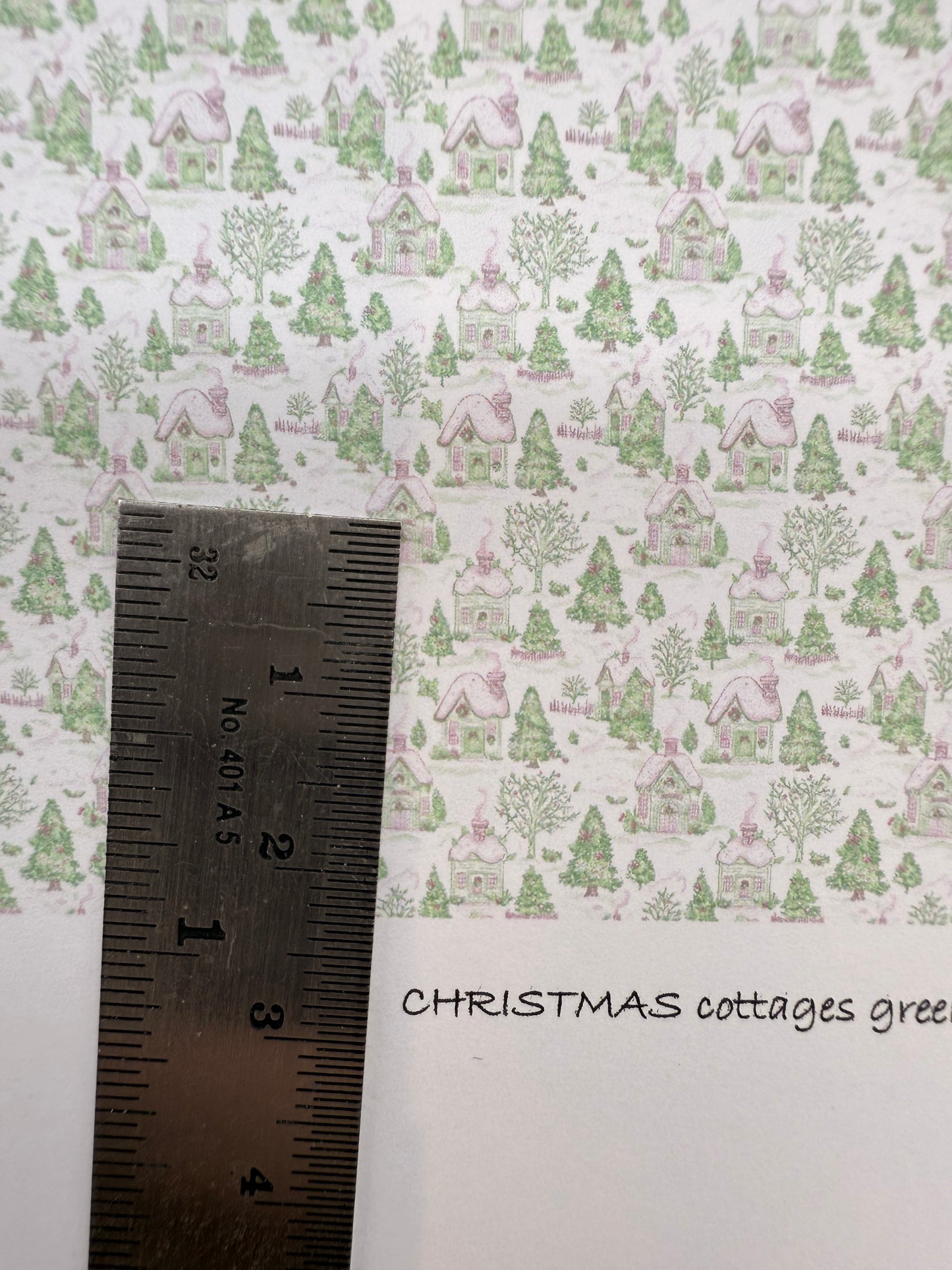 wallpaper Christmas cottages green 1/48