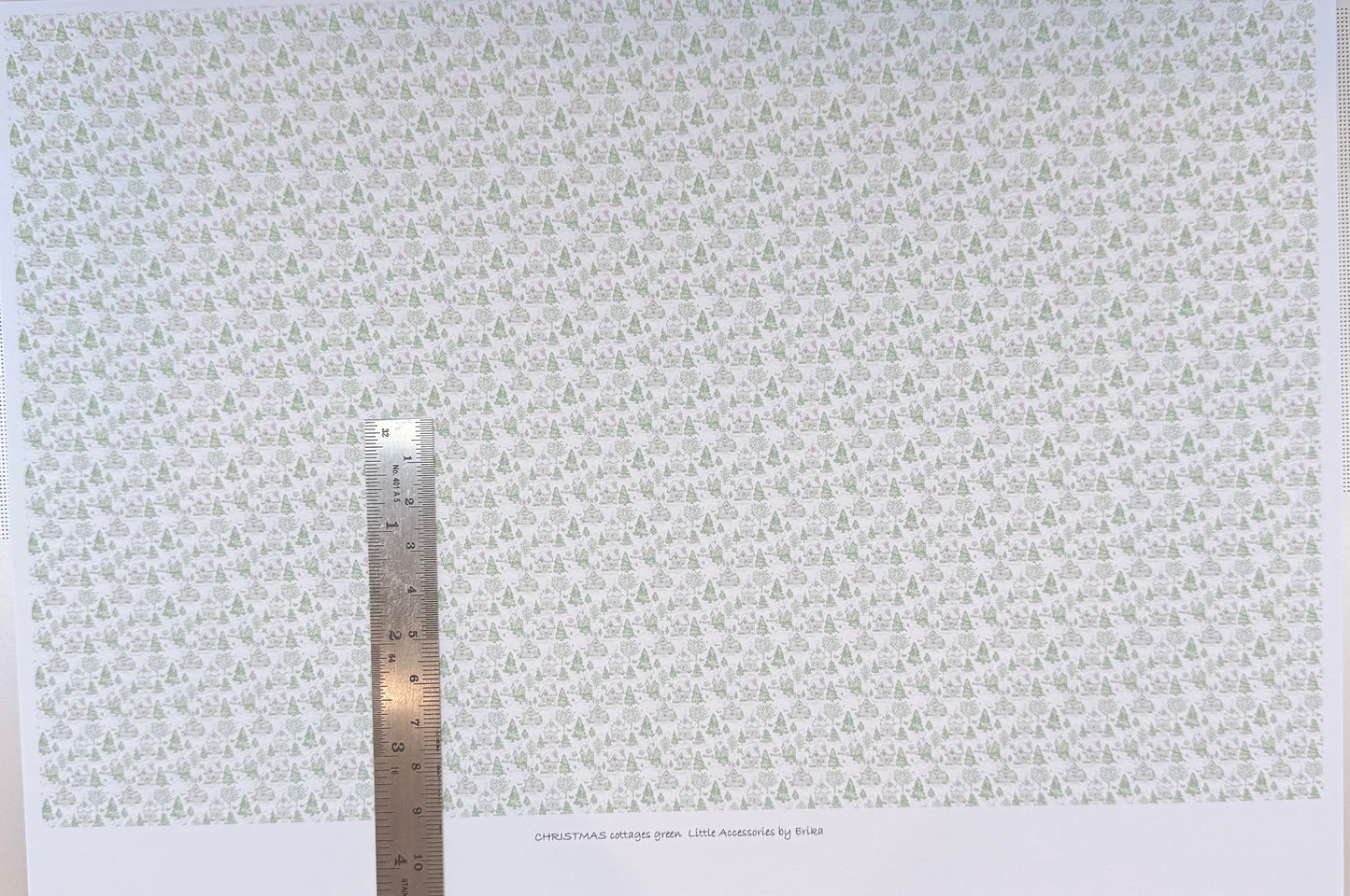 wallpaper Christmas cottages green 1/48