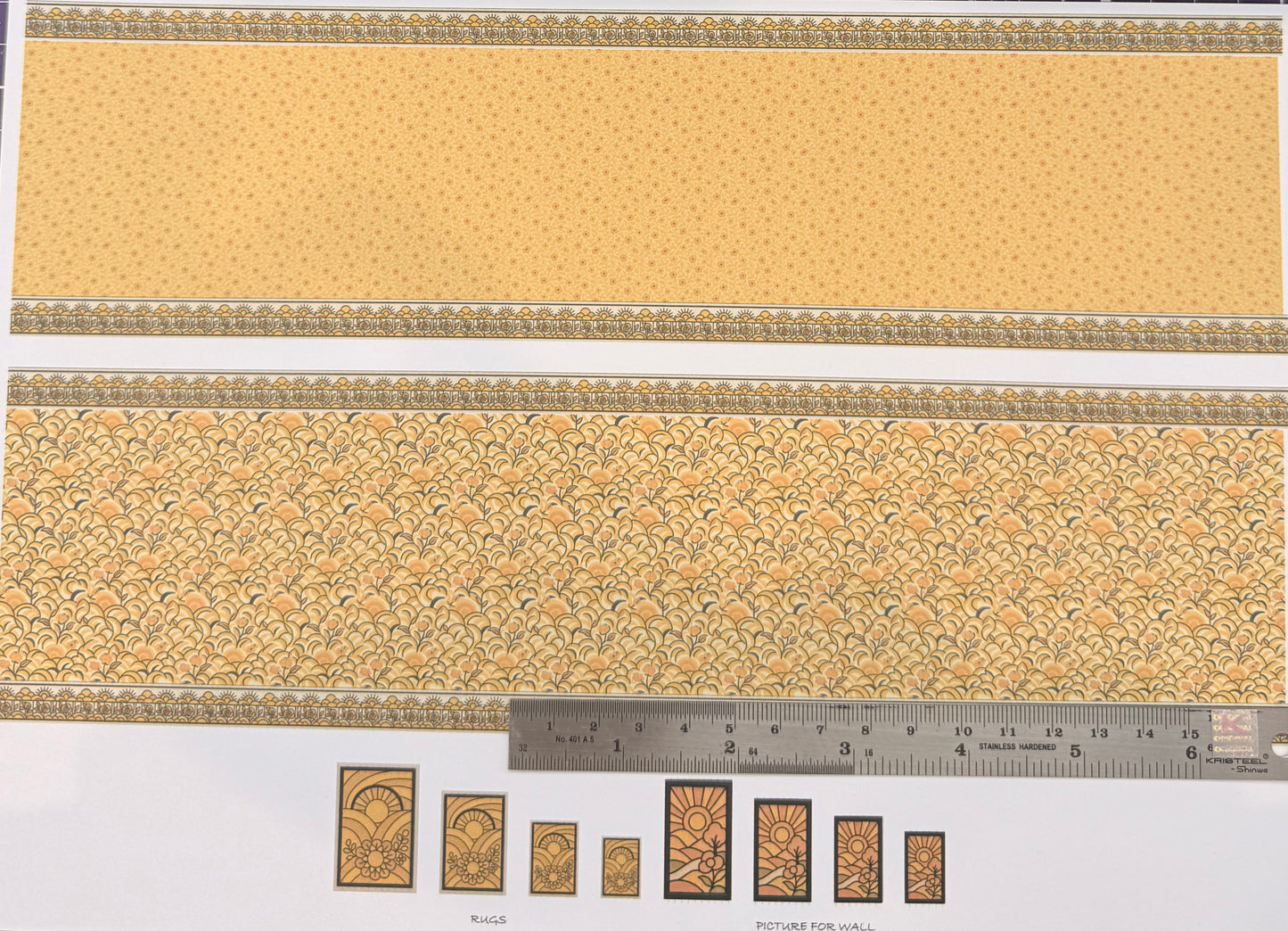 SET WALLPAPER sunburst 1/48 scale