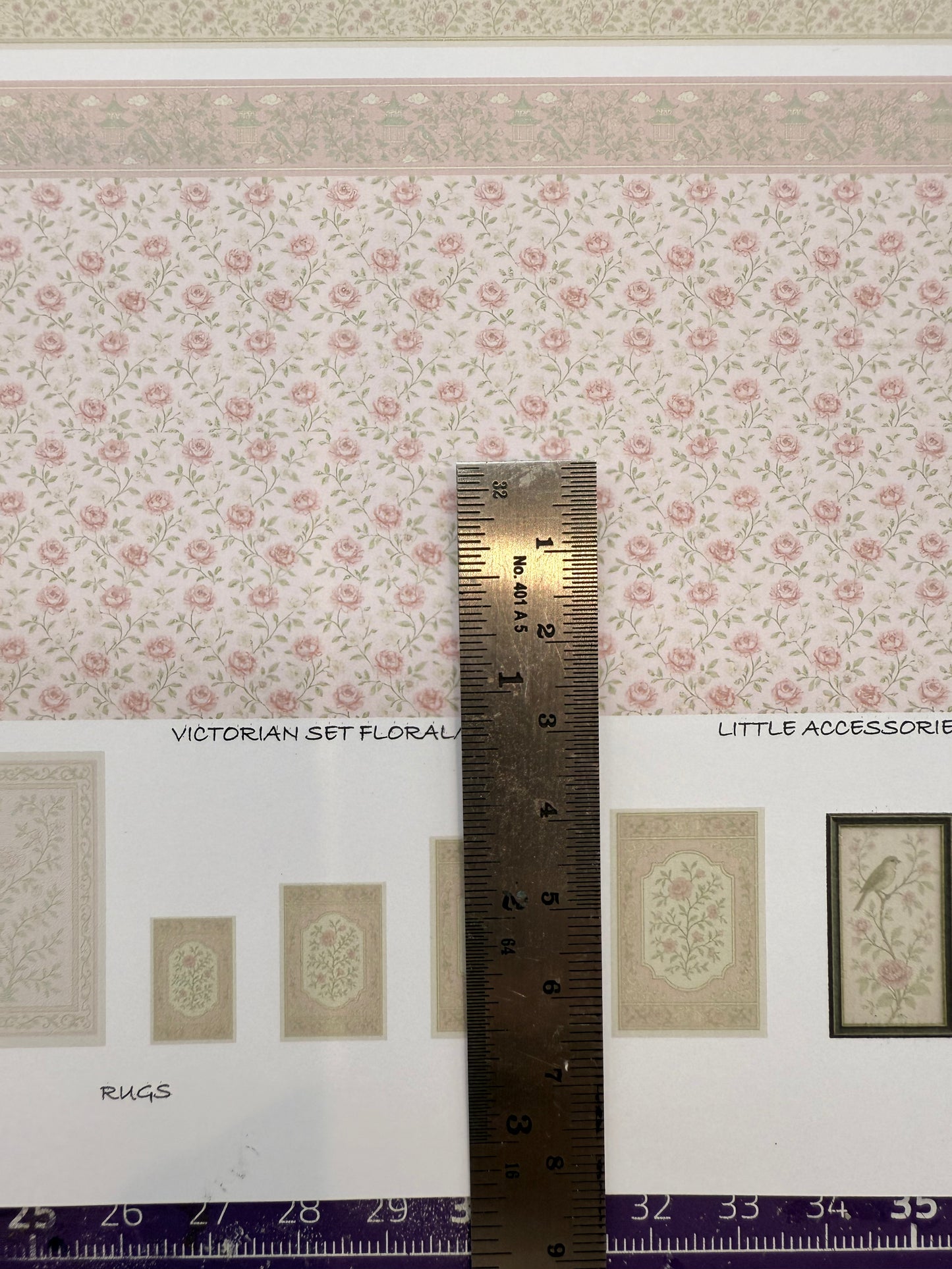 SET WALLPAPER . Victorian floral pink