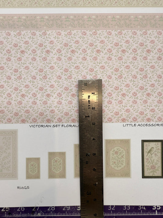 SET WALLPAPER . Victorian floral pink