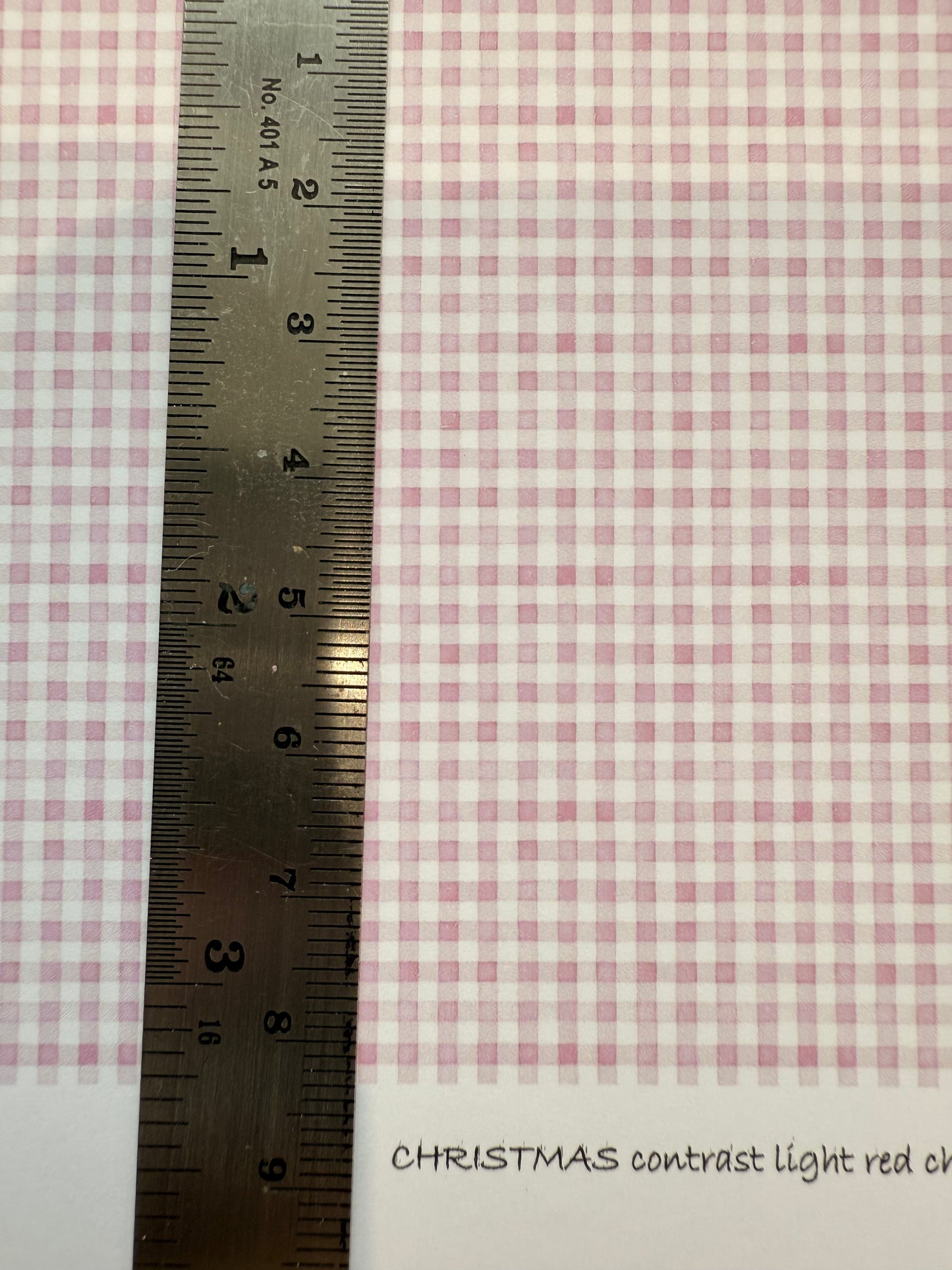 FABRIC christmas light red check