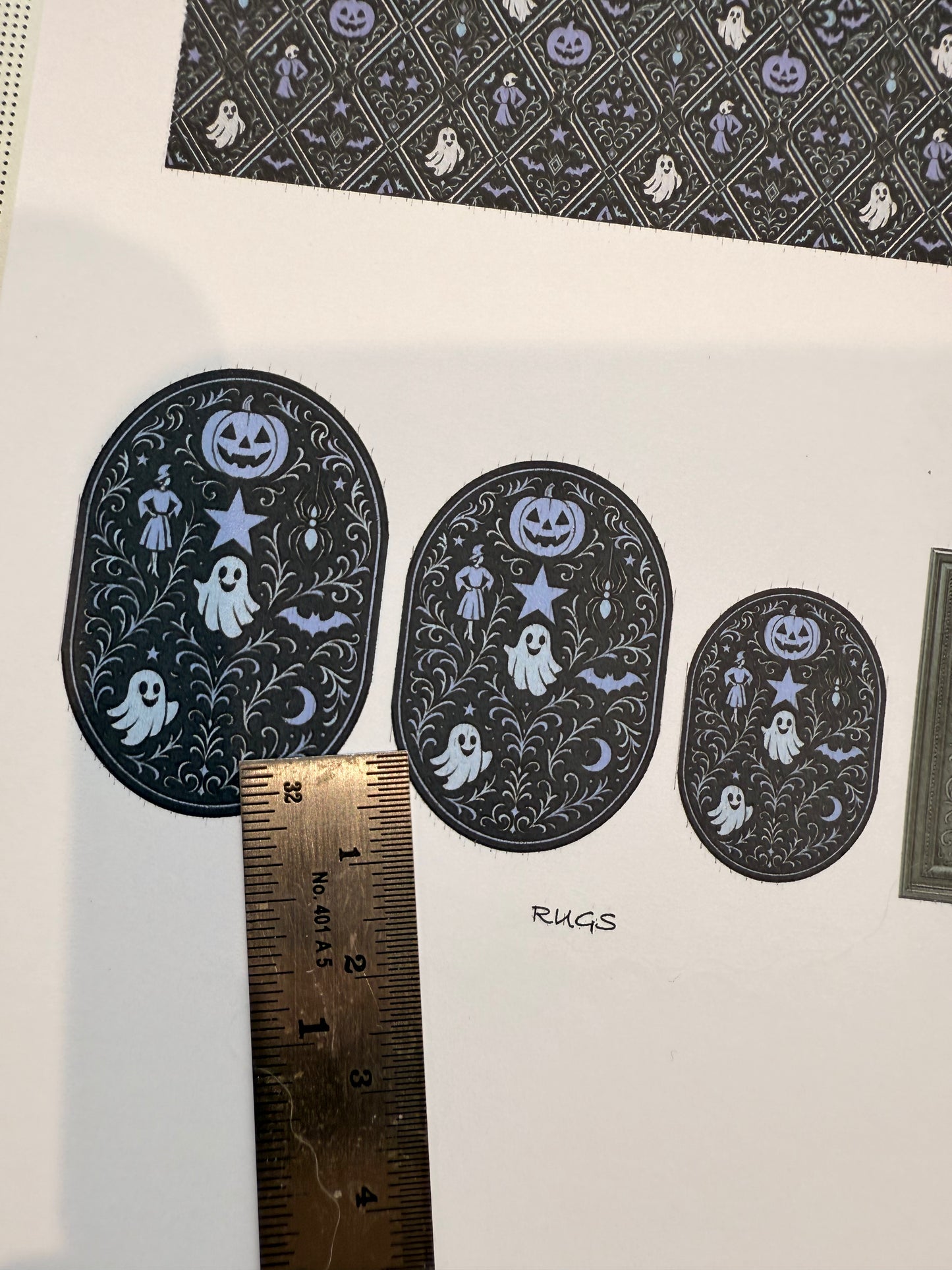 SET Matching HALLOWEEN PURPLE GHOSTS