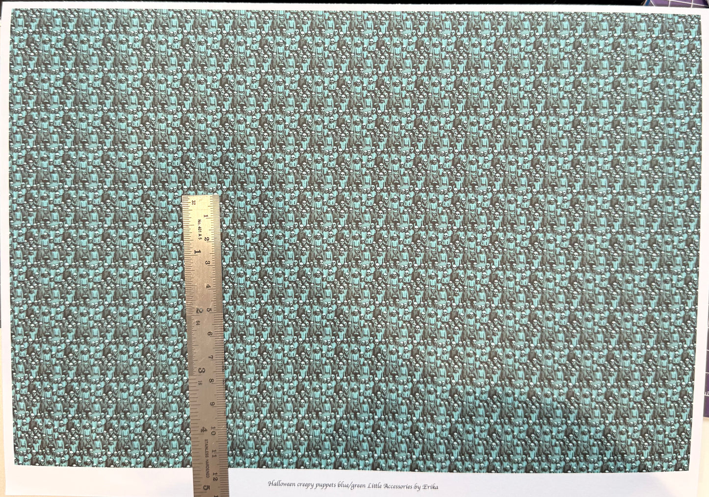 WALLPAPER halloween creepy puppets blue green