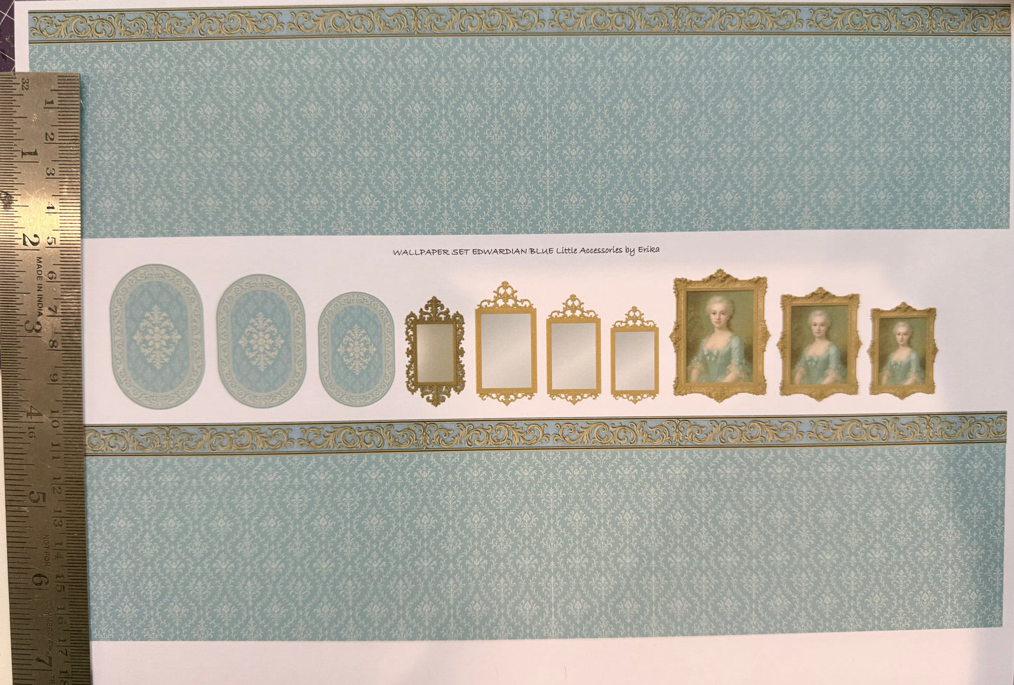 SET WALLPAPER Edwardian blue