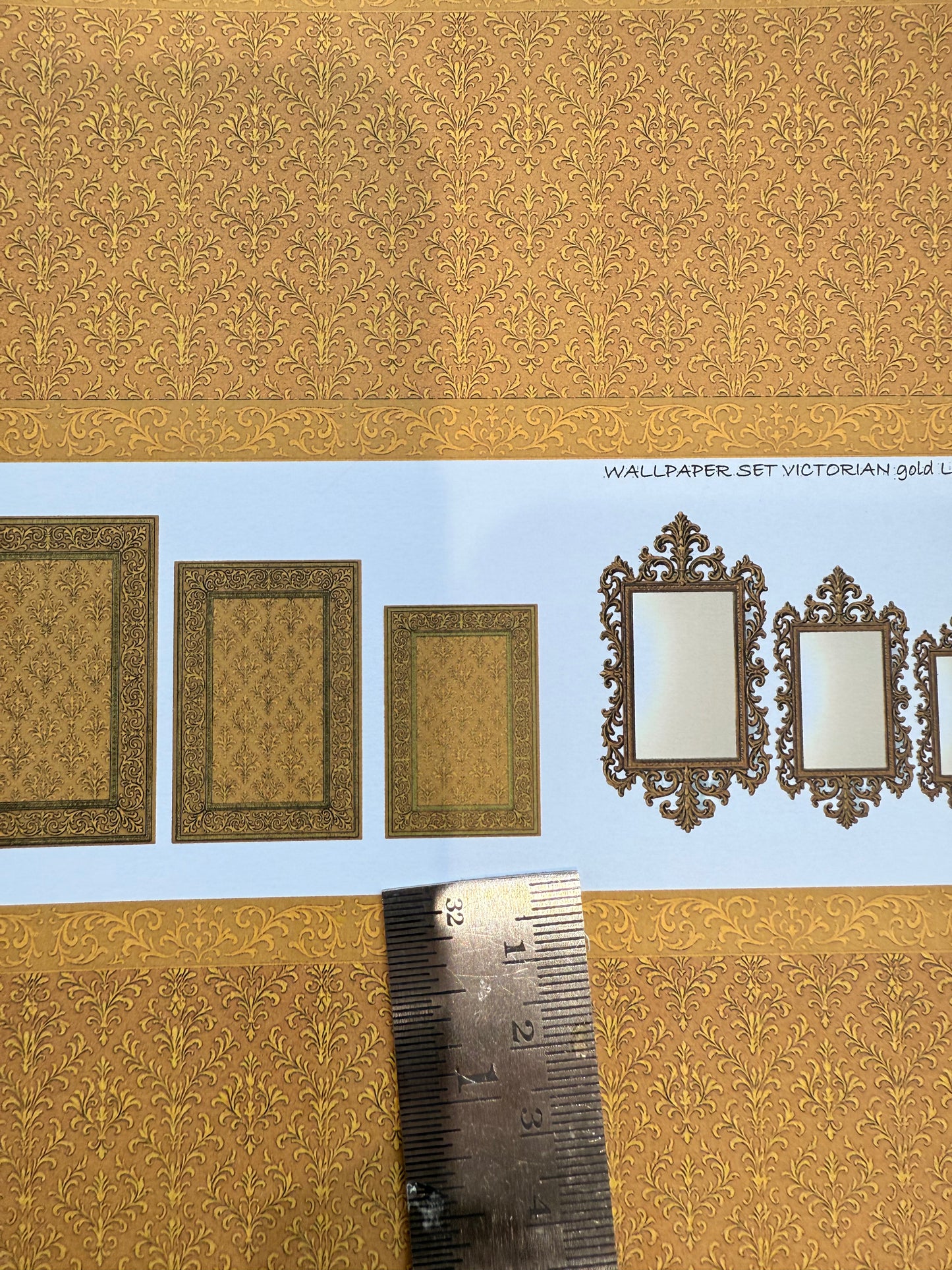 SET WALLPAPER Victorian gold