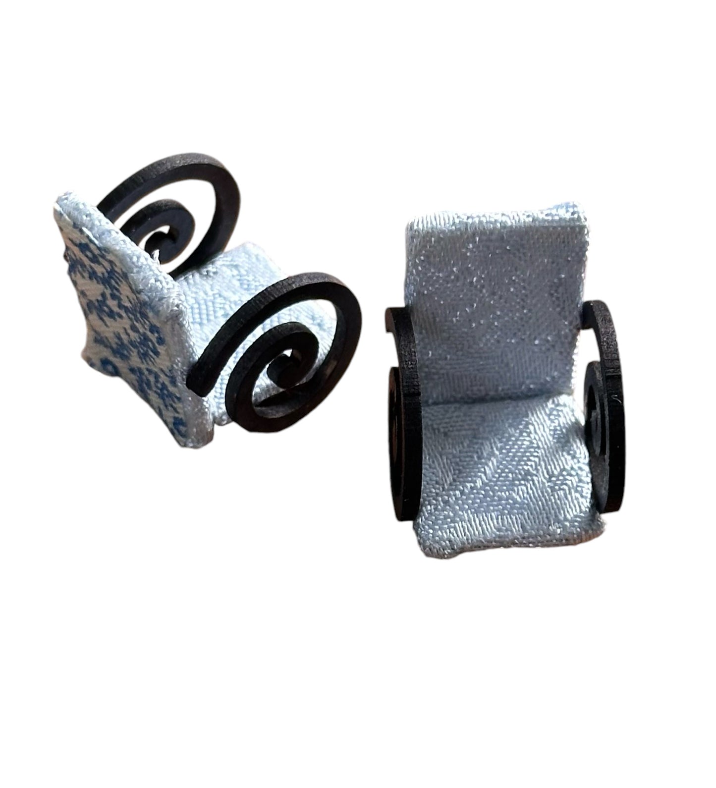 ART DECO SWIRL ARMCHAIR. one pair 1/48th scale