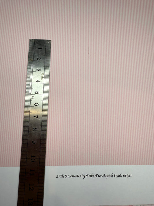 Wallpaper, French boutique 3 pale pink stripes, 1/48th scale