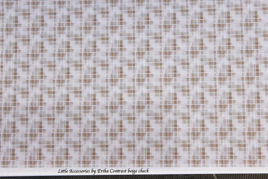 wallpaper, contrast, beige check 1/48th scale