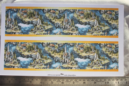 wallpaper, Castles outdoor frieze