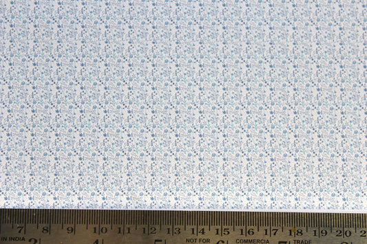 Wallpaper, Grannies bedroom blue sprigs  1/48th