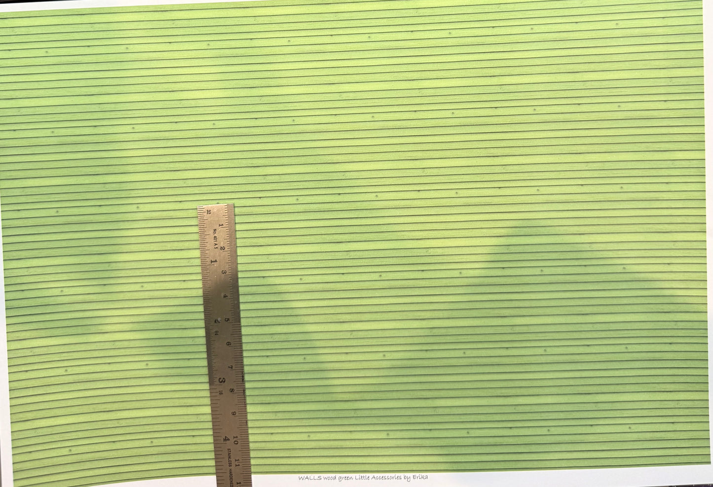 WALLPAPER WOOD PANELLING GREEN 1/48