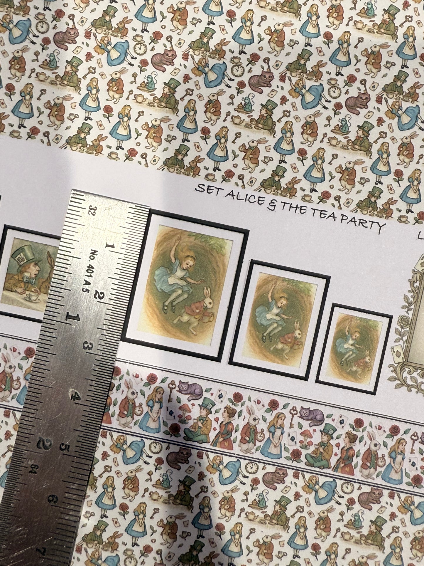 SET OF 1/48 SCALE ALICE & HER TEA PARTY