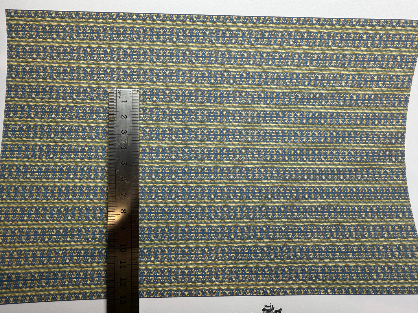 Wallpaper EGYPTIAN blue & gold.1/48th scale